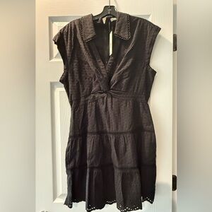 Alice & Olivia Black Eyelet Dress - NWT